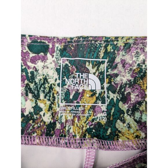 The North Face Never Stop Purple/Green Bike Shorts - Picture 3 of 5